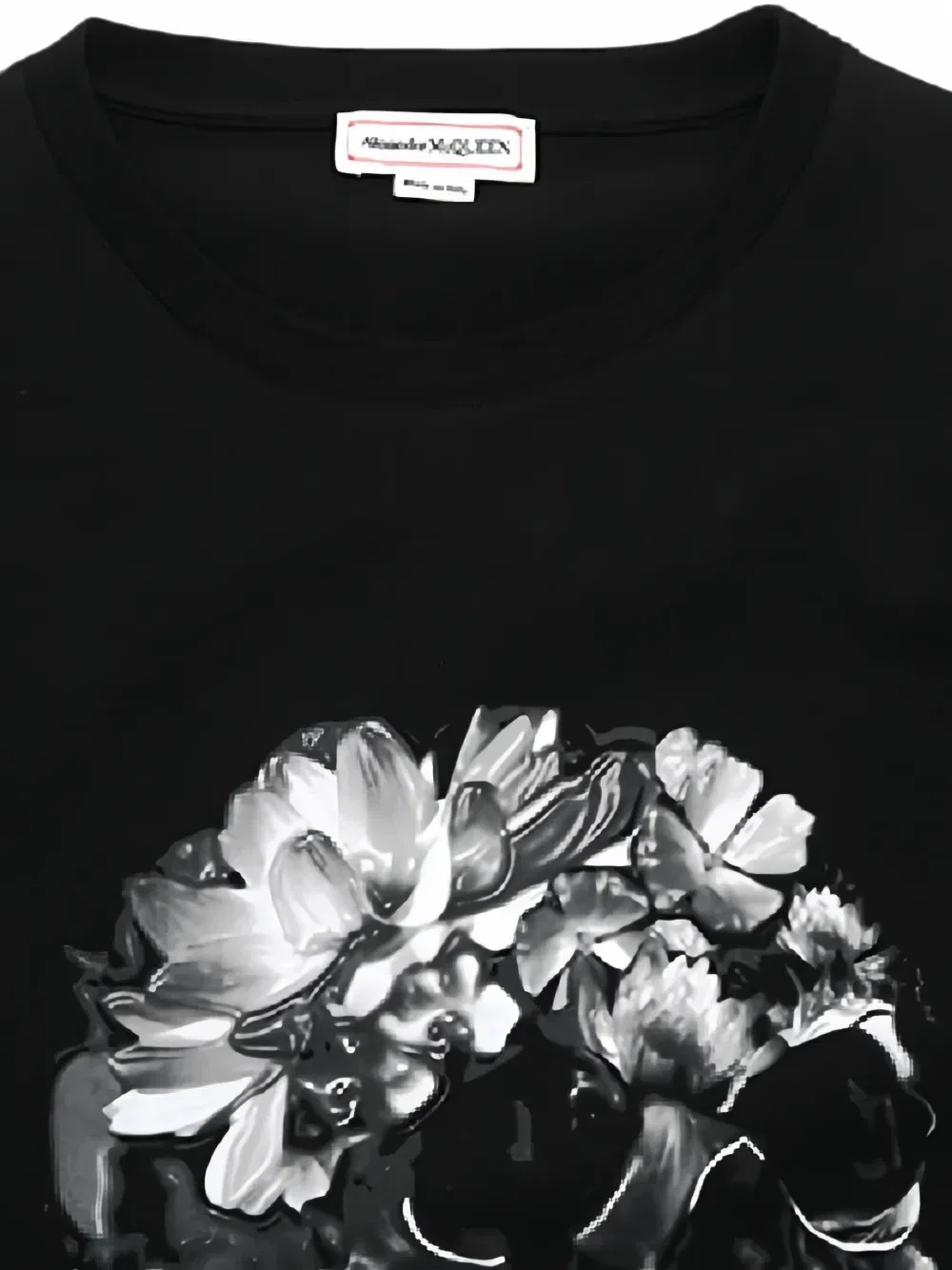 Лонгслив Alexander McQueen Skull с цветочным принтом Alexander McQueen, черный — фото 4