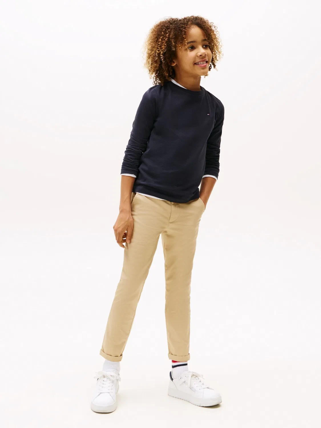 Футболка с длинным рукавом, модели Basic Tommy Hilfiger, синий — фото 3