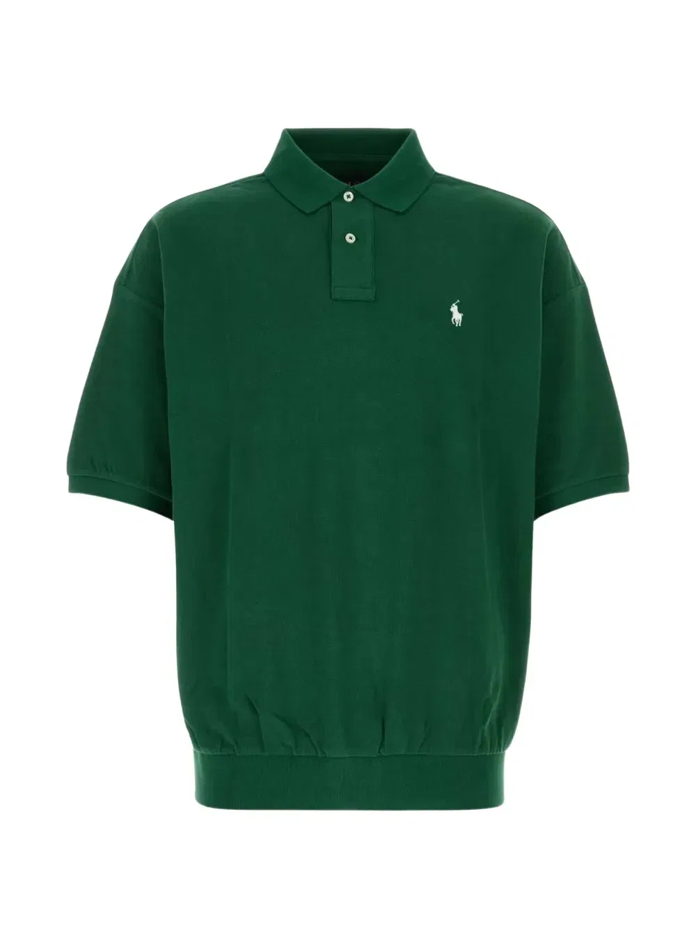 Футболка-поло оверсайз с вышитым логотипом POLO RALPH LAUREN, зеленый