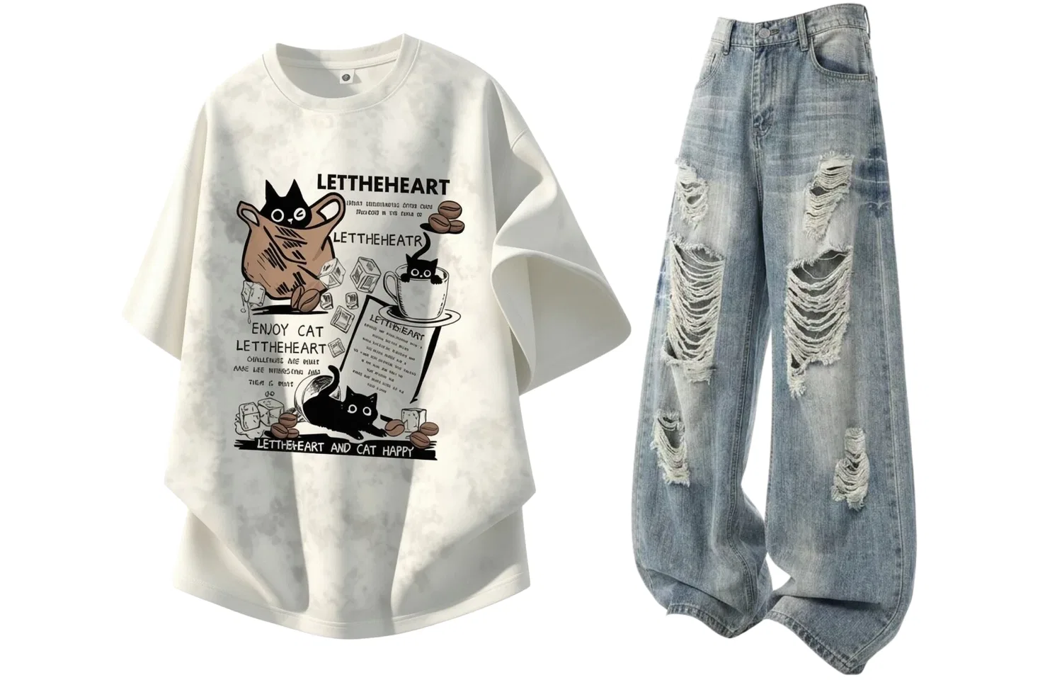 Детский спортивный комплект с круглым вырезом Casual Sportswear GWAF, Dark Gray Top+Blue Pants — фото 3