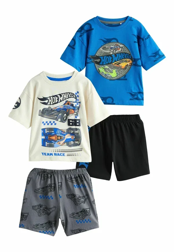 Пижама принт Hot Wheels 2 предмета Next blue white, белый/синий