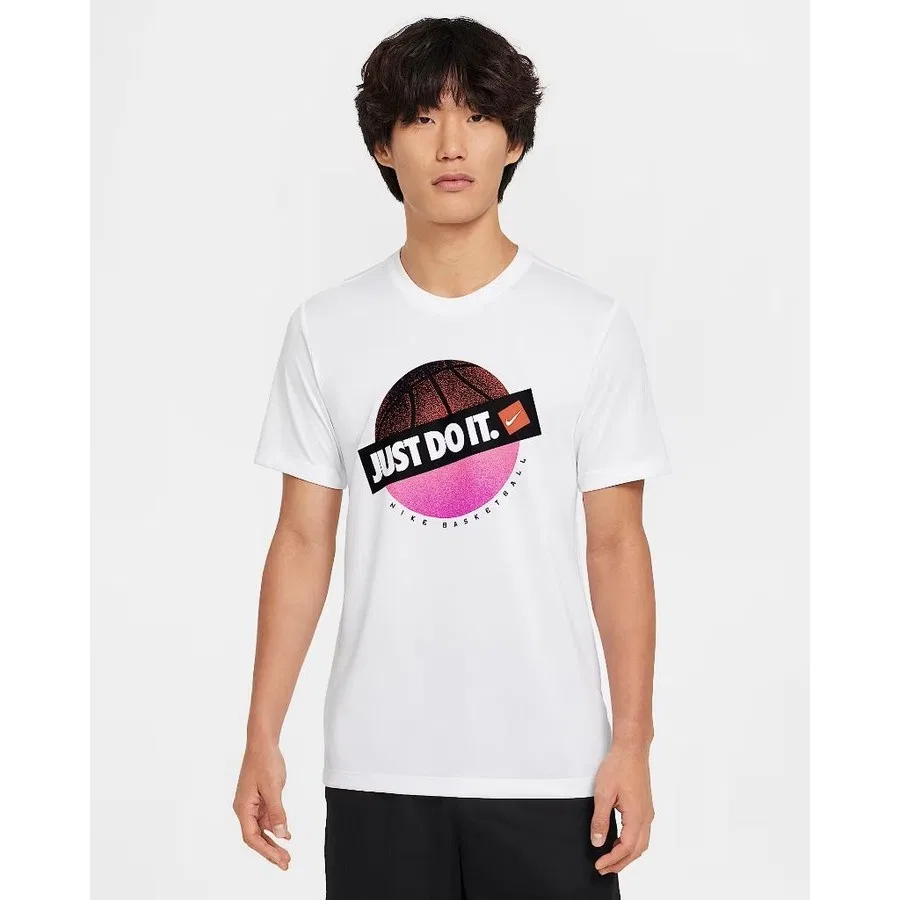 Футболка спортивная с коротким рукавом Dri-Fit Nike, Белый
