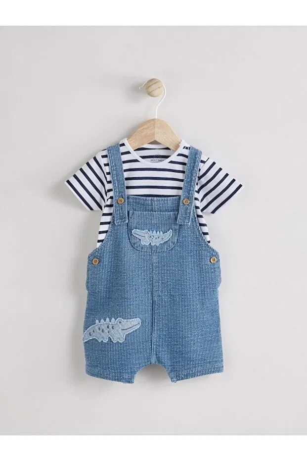 Детский комбинезон для новорожденных с коротким рукавом Next Baby, Blue