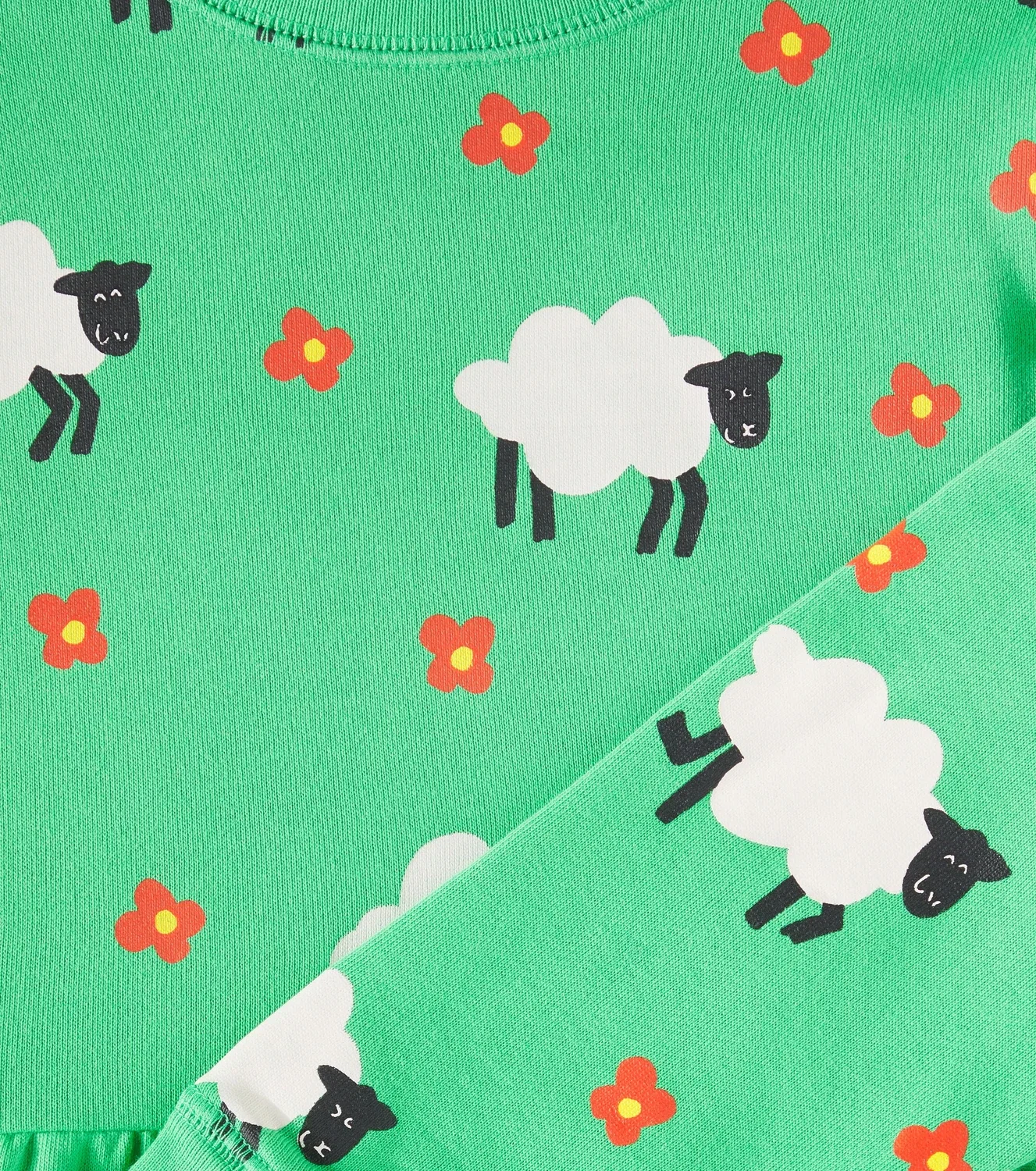 Платье из флиса с принтом и начесом Stella McCartney Kids, зеленый — фото 3