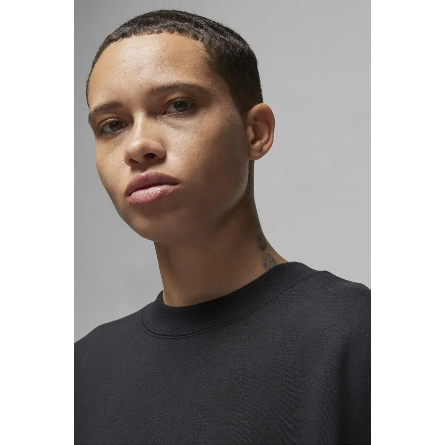 Женский свитшот оверсайз Jordan Jumpman Flight Fleece Crew Nike, Черный — фото 3
