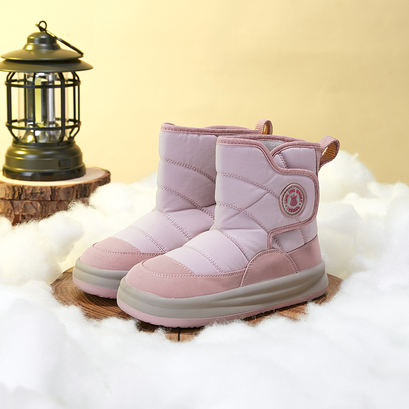 Амортизирующие устойчивые к истиранию утепленные ботинки high top для детей YeeHoO, фиолетовый — фото 4