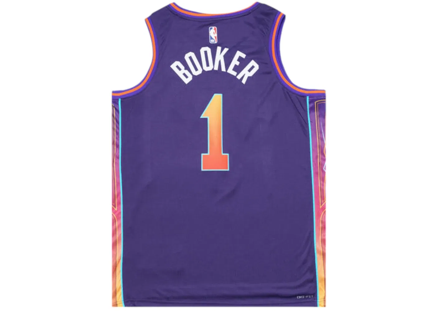Мужская баскетбольная джерси с принтом Nike NBA Phoenix Suns Devin Booker City Edition Jersey, Purple — фото 2
