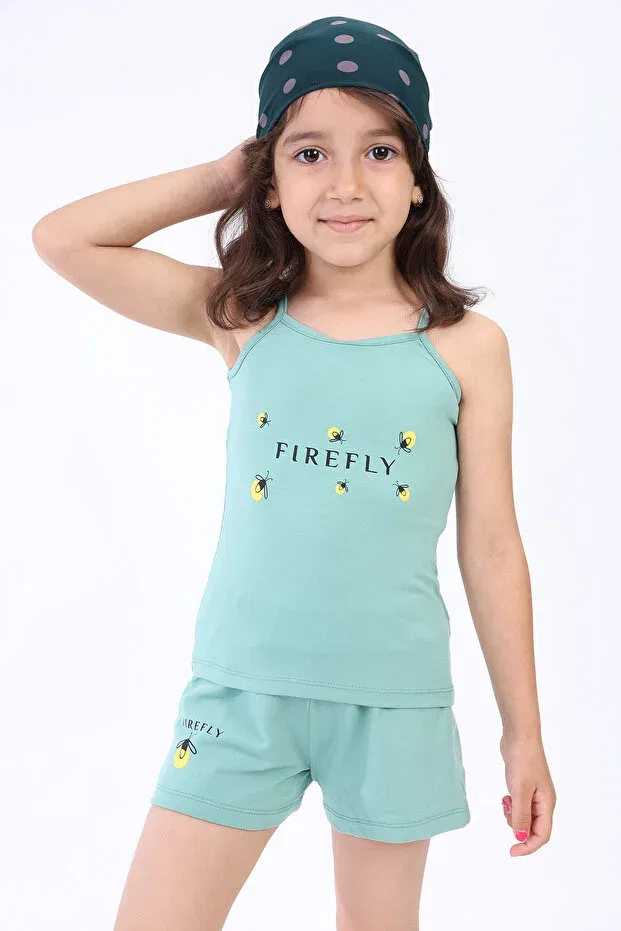 Детский комплект для девочек с принтом Bee Printed Toontoy, Green