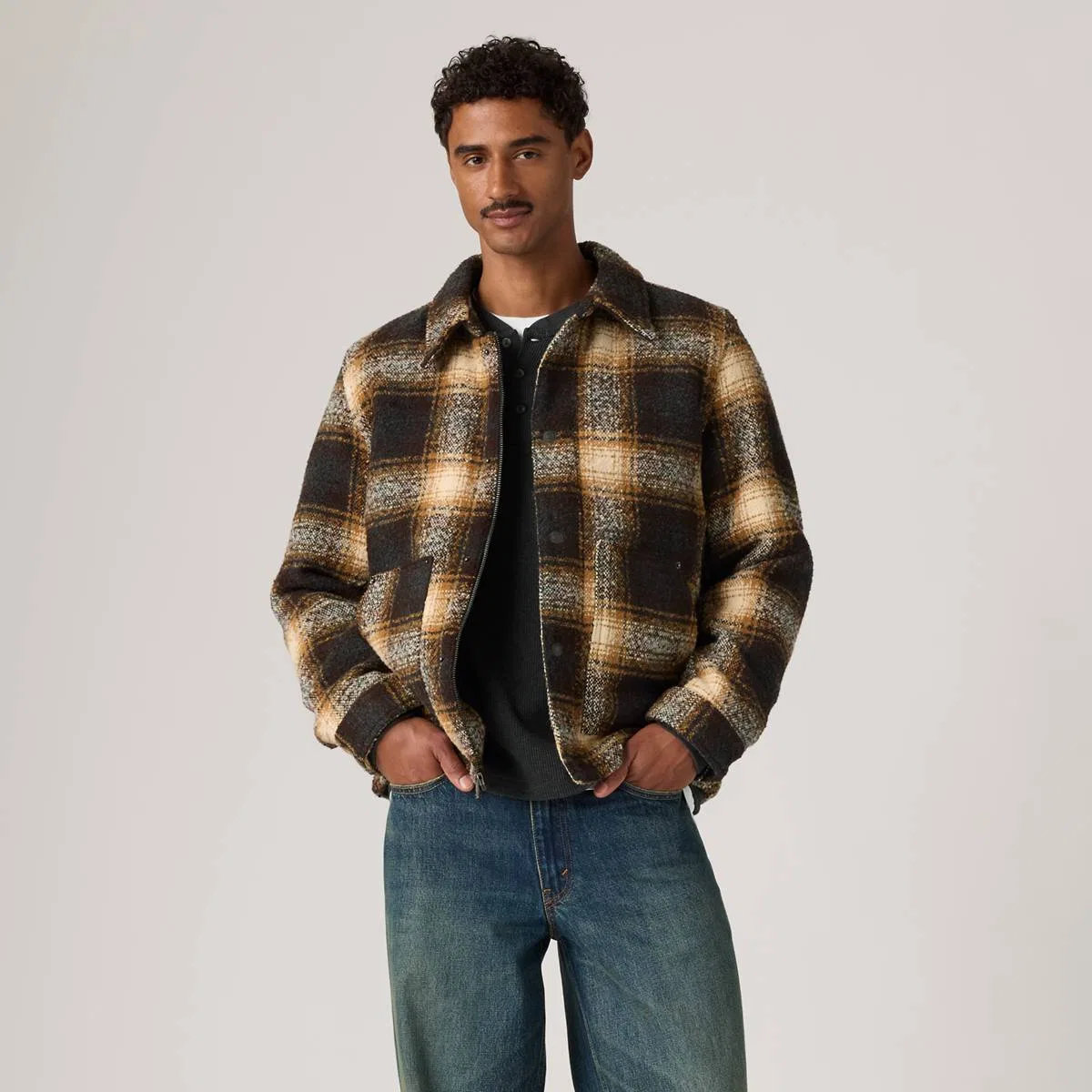 Куртка-Бомбер из шерстяной смеси Levi's, Calista Plaid - Multi-Color — фото 3