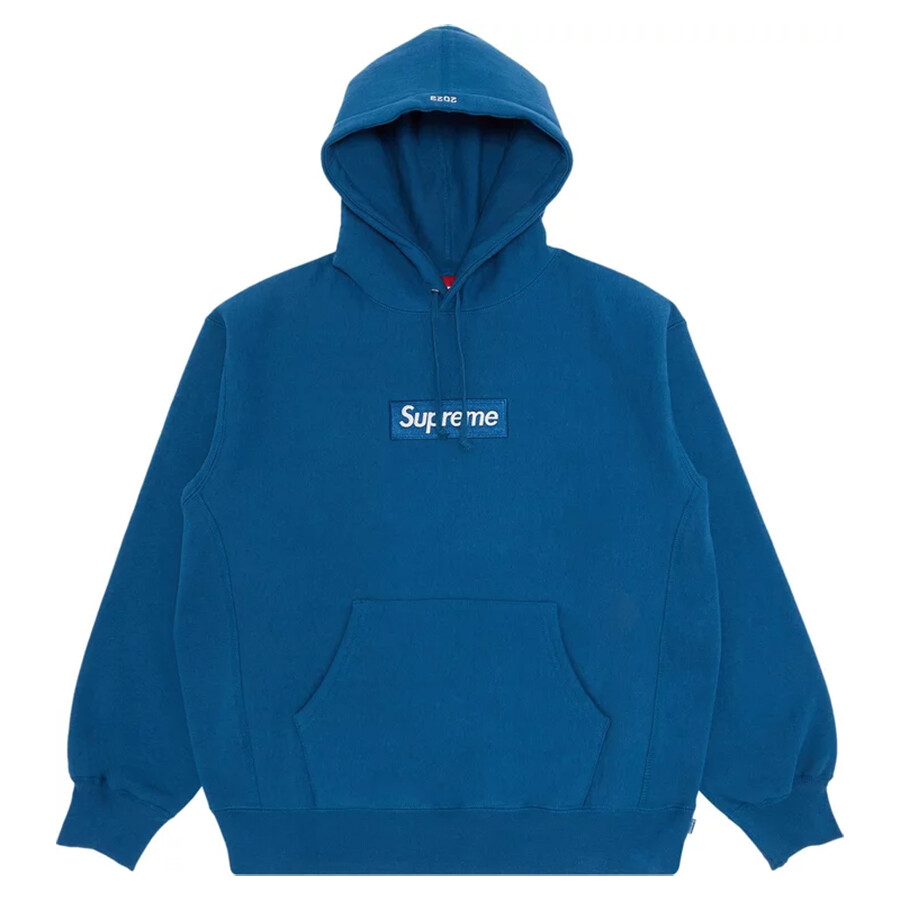 

Толстовка Supreme Box Logo Hooded, синий