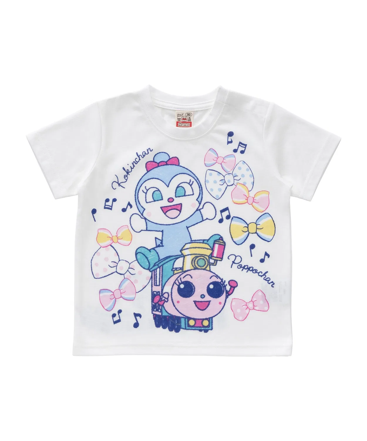 Детская футболка с принтом Kokin-chan Poppo-chan ANPANMAN KIDS COLLECTION, Off White — фото 3