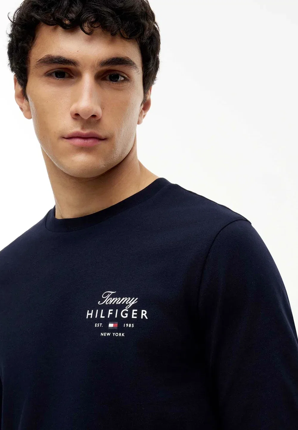Script stack ls regu - long sleeved top Tommy Hilfiger, Desert Sky — фото 4