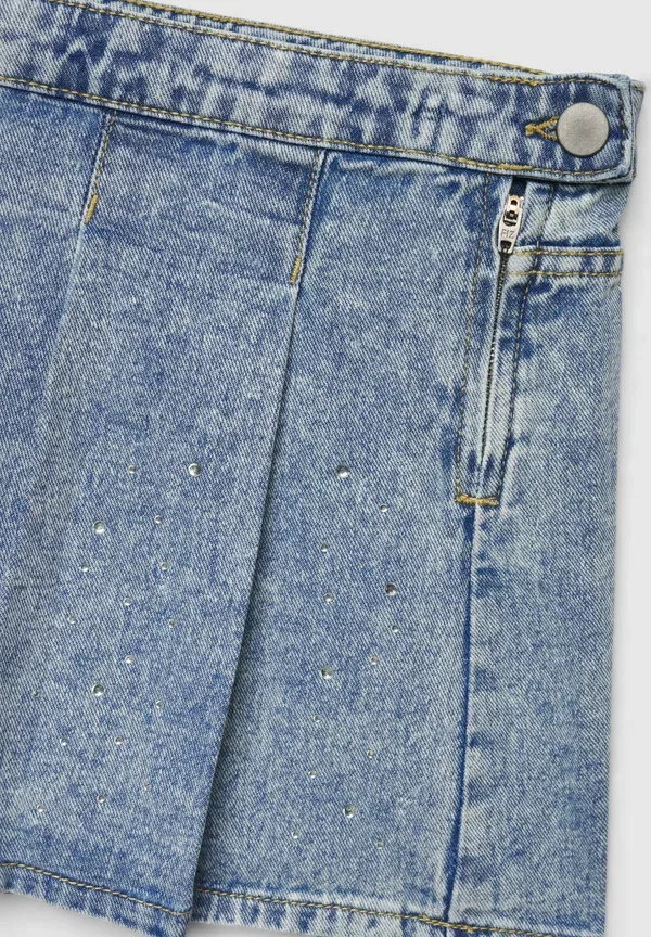Юбка деним A-line skirt Terranova, Blu Denim Chiaro, светло-голубой — фото 3