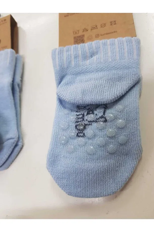 Детские носки для новорожденных хлопковые 3 шт Babette Socks Baby By Bumbo, Blue — фото 3