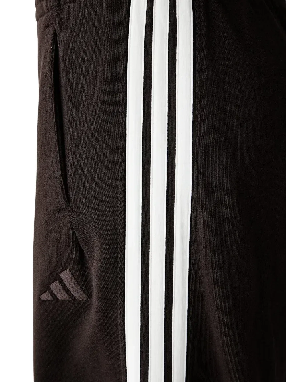 3-полосные спортивные брюки Adidas, коричневый — фото 4
