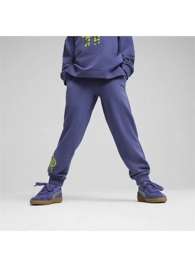 Спортивные штаны детские с логотипом Cats club Puma, синий