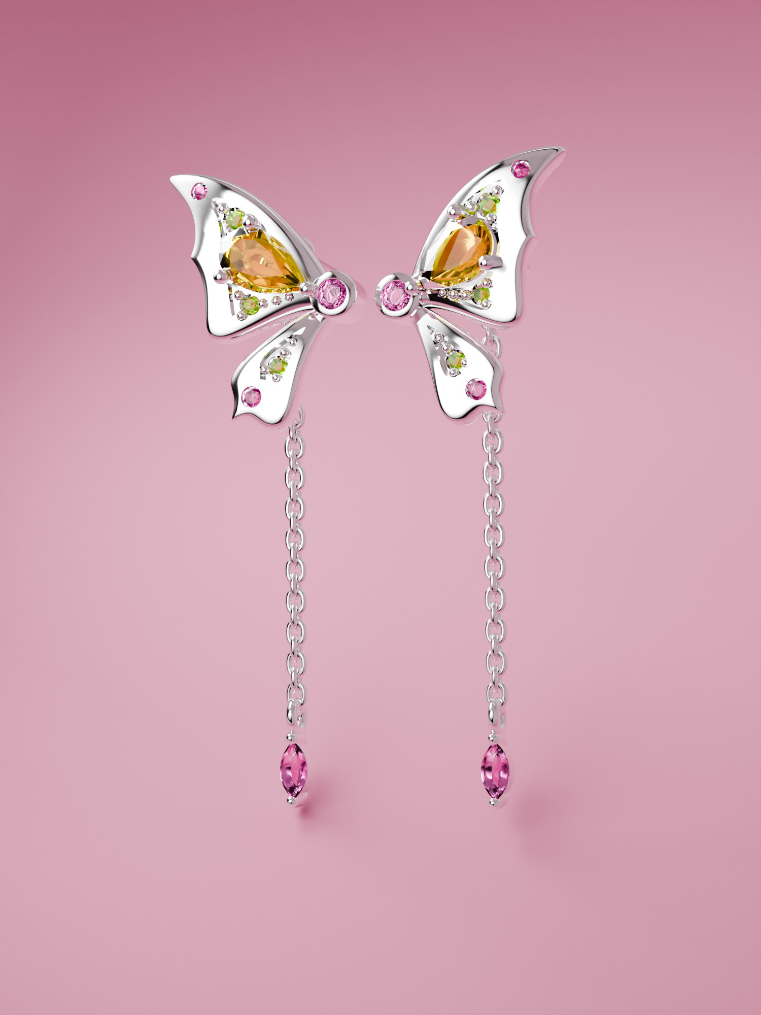

Серьги Winx Club X Gadget4entertainment Flora Enchantix, серебро
