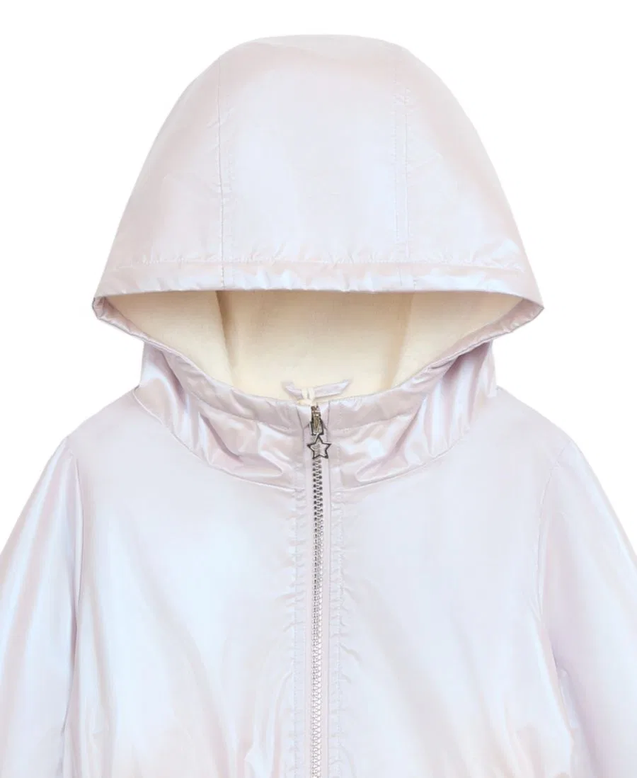Детская куртка-анорак с фольгированным принтом, модель Foil Midweight Anorak Jessica Simpson, Purple — фото 4