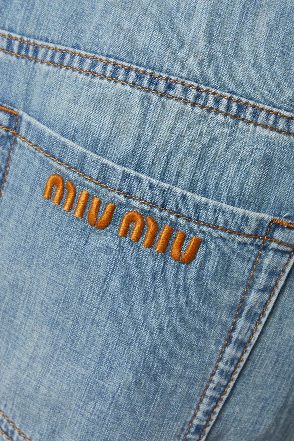 Джинсы широкие Miu Miu — фото 4