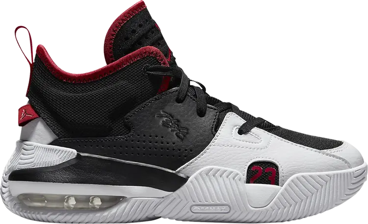 

Кроссовки Jordan Stay Loyal 2 GS Black White Gym Red, черный, Черный;серый, Кроссовки Jordan Stay Loyal 2 GS Black White Gym Red, черный