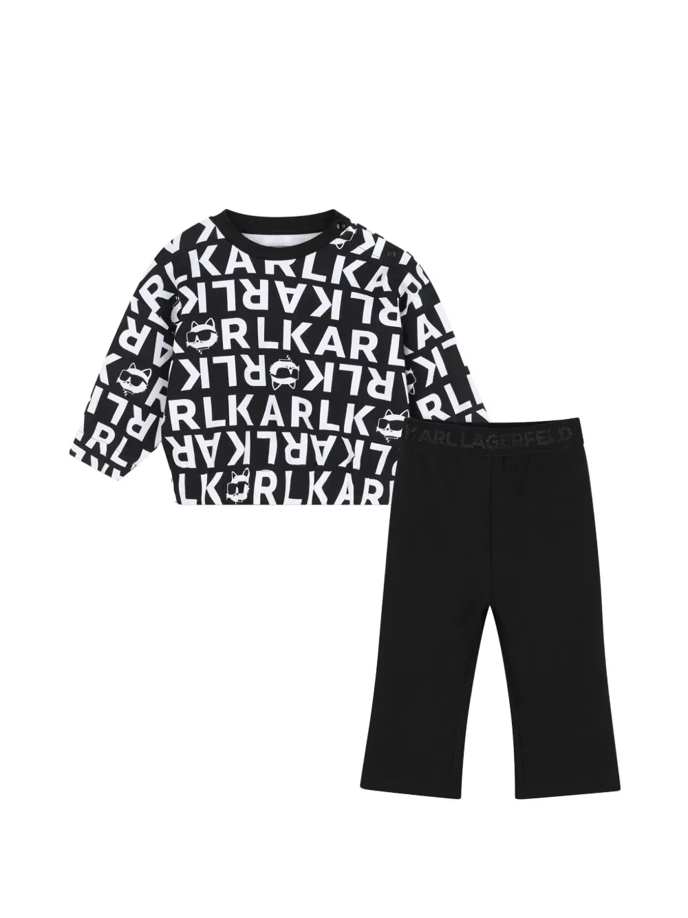 Спортивный костюм с логотипом Karl Lagerfeld Kids, черный