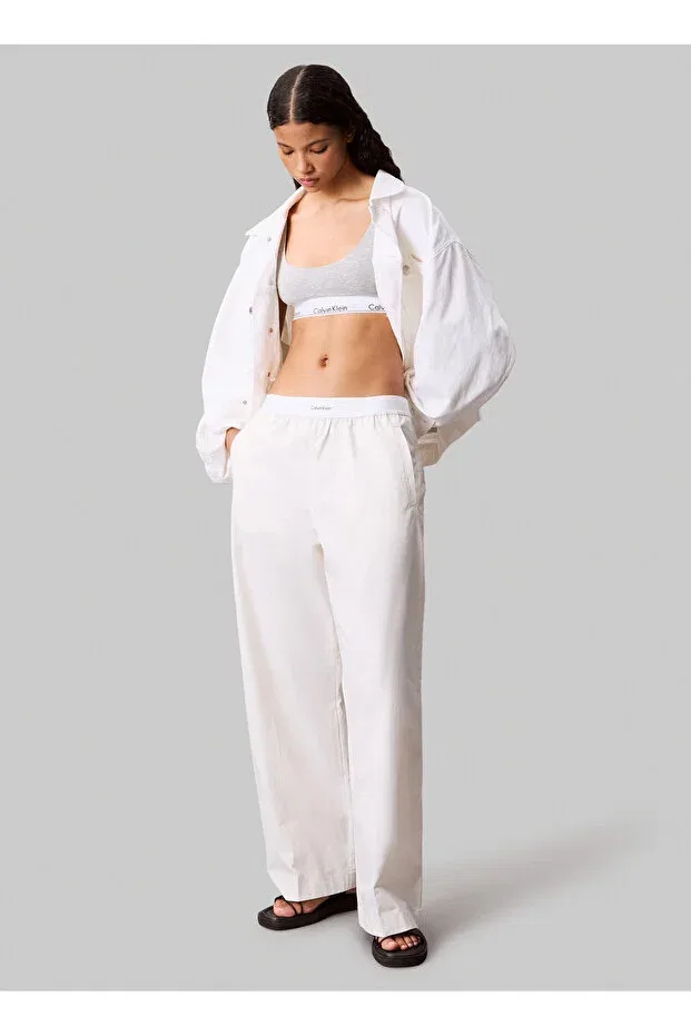 Женские брюки широкие Calvin Klein, White — фото 2