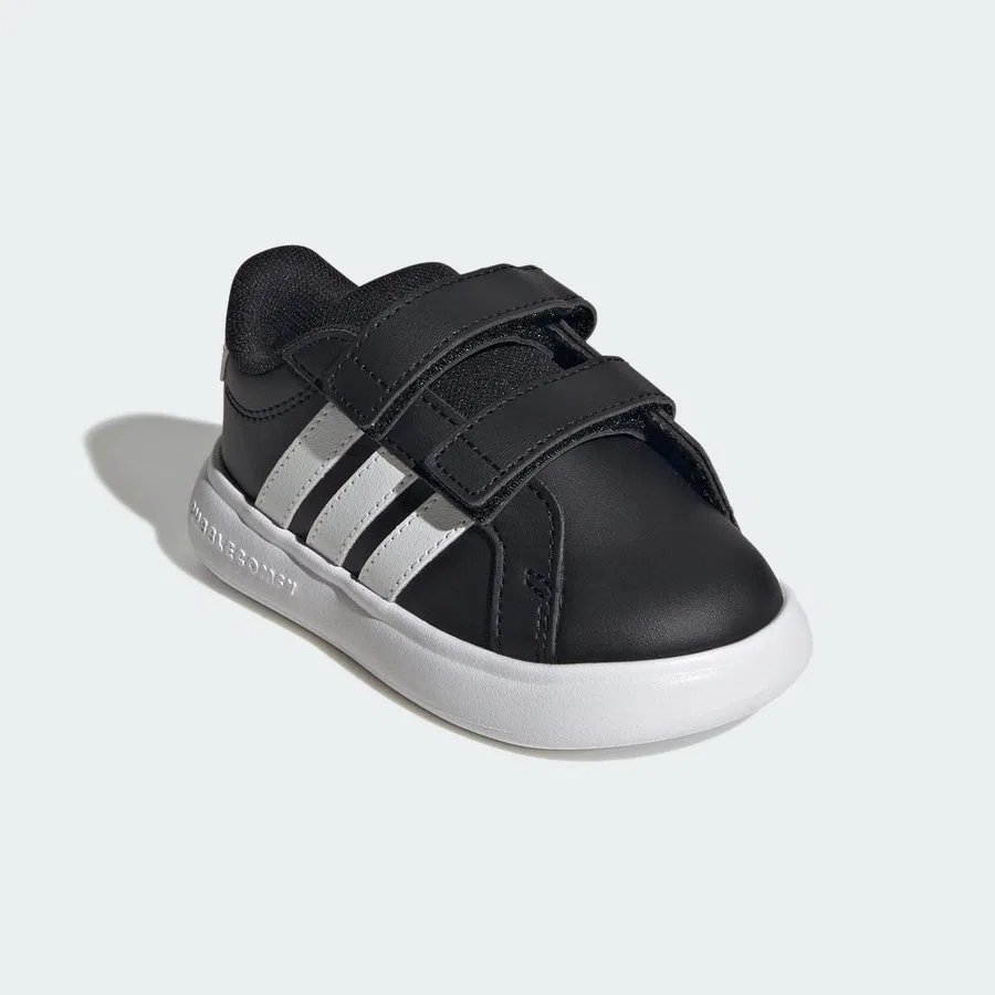 Детские спортивные кроссовки с пузырьковой подошвой Grand Court 3.0 Bubble adidas, Черно-белый — фото 2