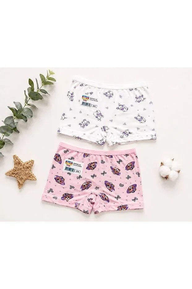Детские боксеры для мальчиков хлопковые с принтом Ays Kids, White And Pink — фото 2