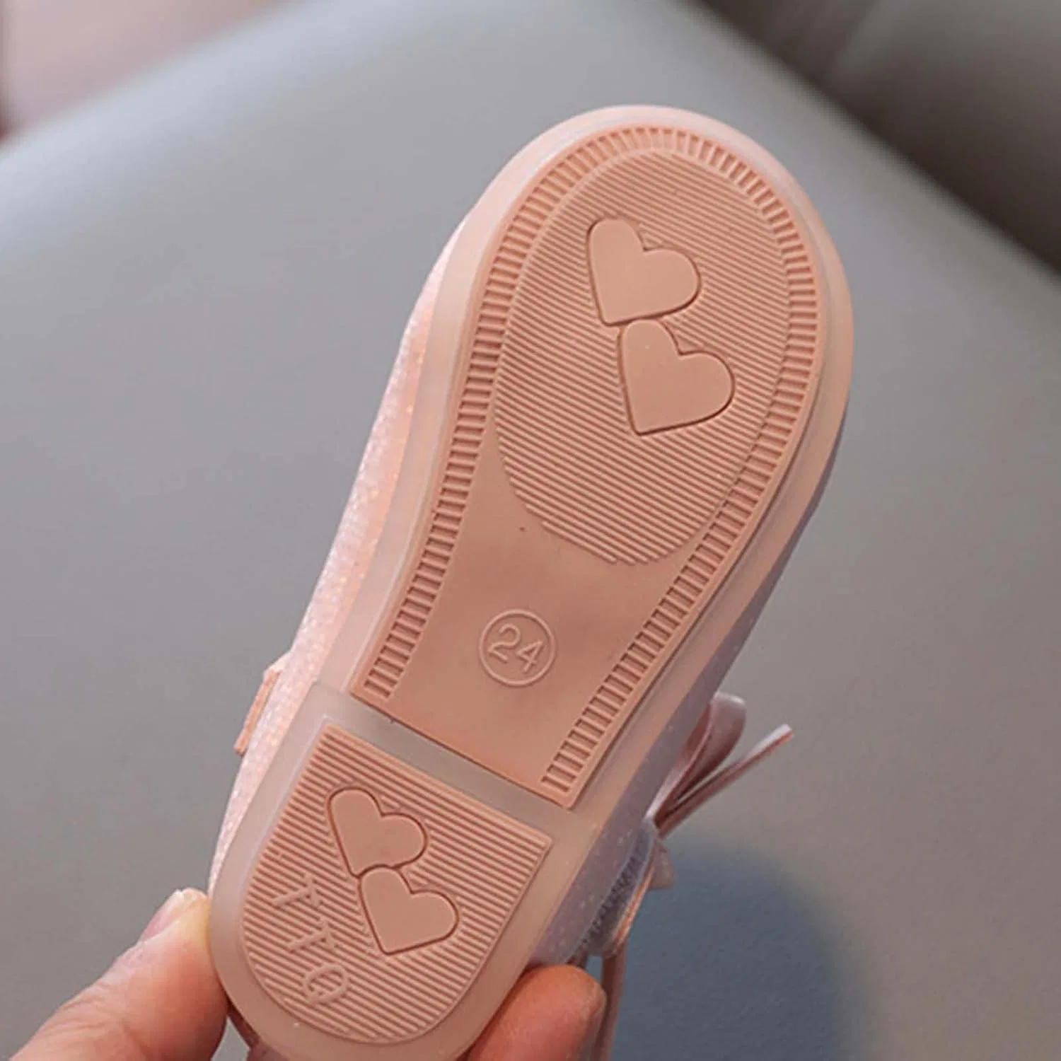 Детские туфли для девочек с боковым бантом Мэри Джейн, Pink — фото 3