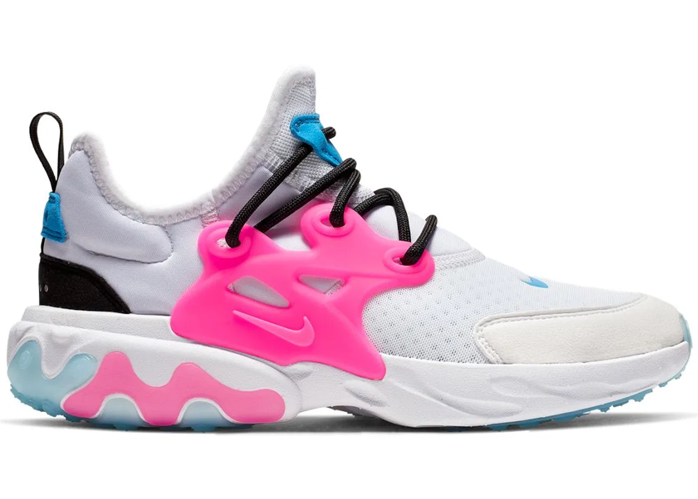 Детские кроссовки Lifestyle Nike React Presto Nike, White/Hyper Pink-Photo Blue-Black