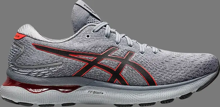 

Кроссовки gel nimbus 24 'sheet rock cherry tomato' Asics, серый