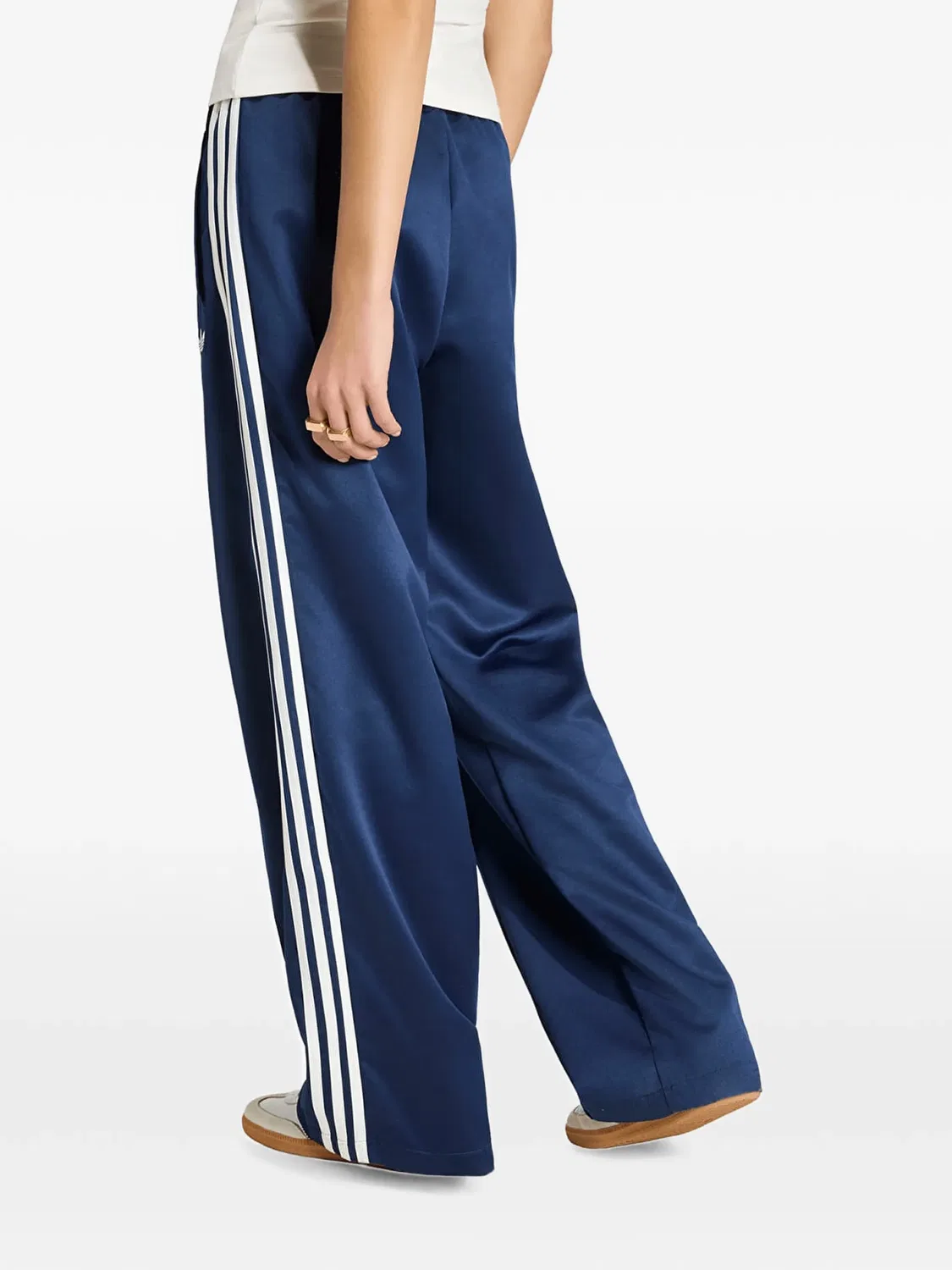 Атласные спортивные брюки SST свободного кроя Adidas, синий — фото 3
