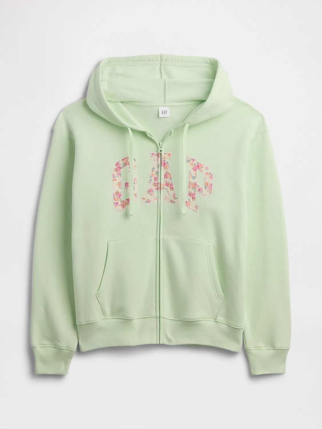 Худи-молния Relaxed Gap Logo Gap, зеленый