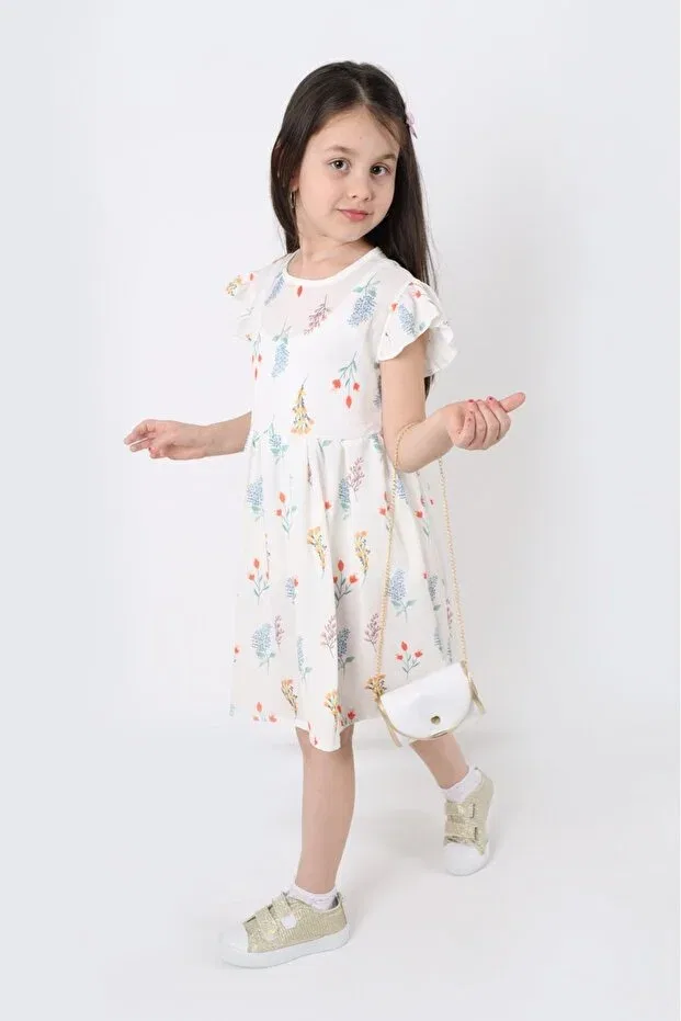 Детское платье для девочек с цветочным принтом Summer Floral Girl Dress Aden Kids, Small Flower — фото 4
