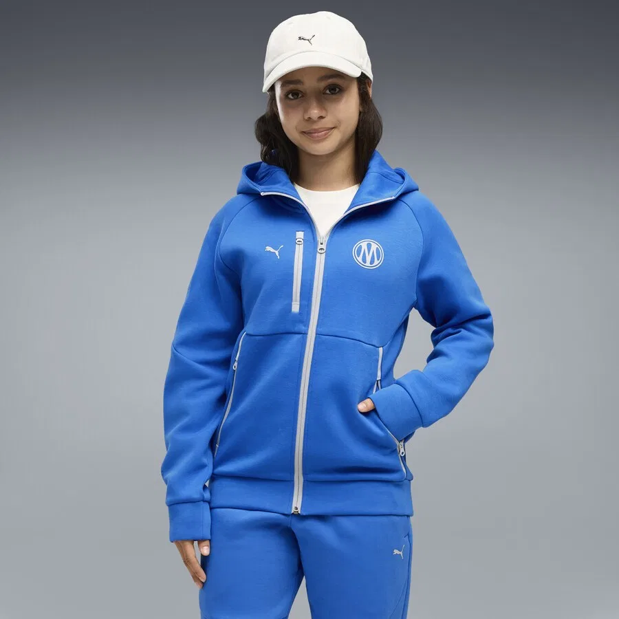 Толстовка на молнии PUMA Athletic 'Olympique De Marseille Pumatech' королевского синего цвета — фото 3