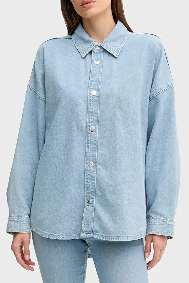 Женская рубашка с длинным рукавом Calvin Klein, Indigo