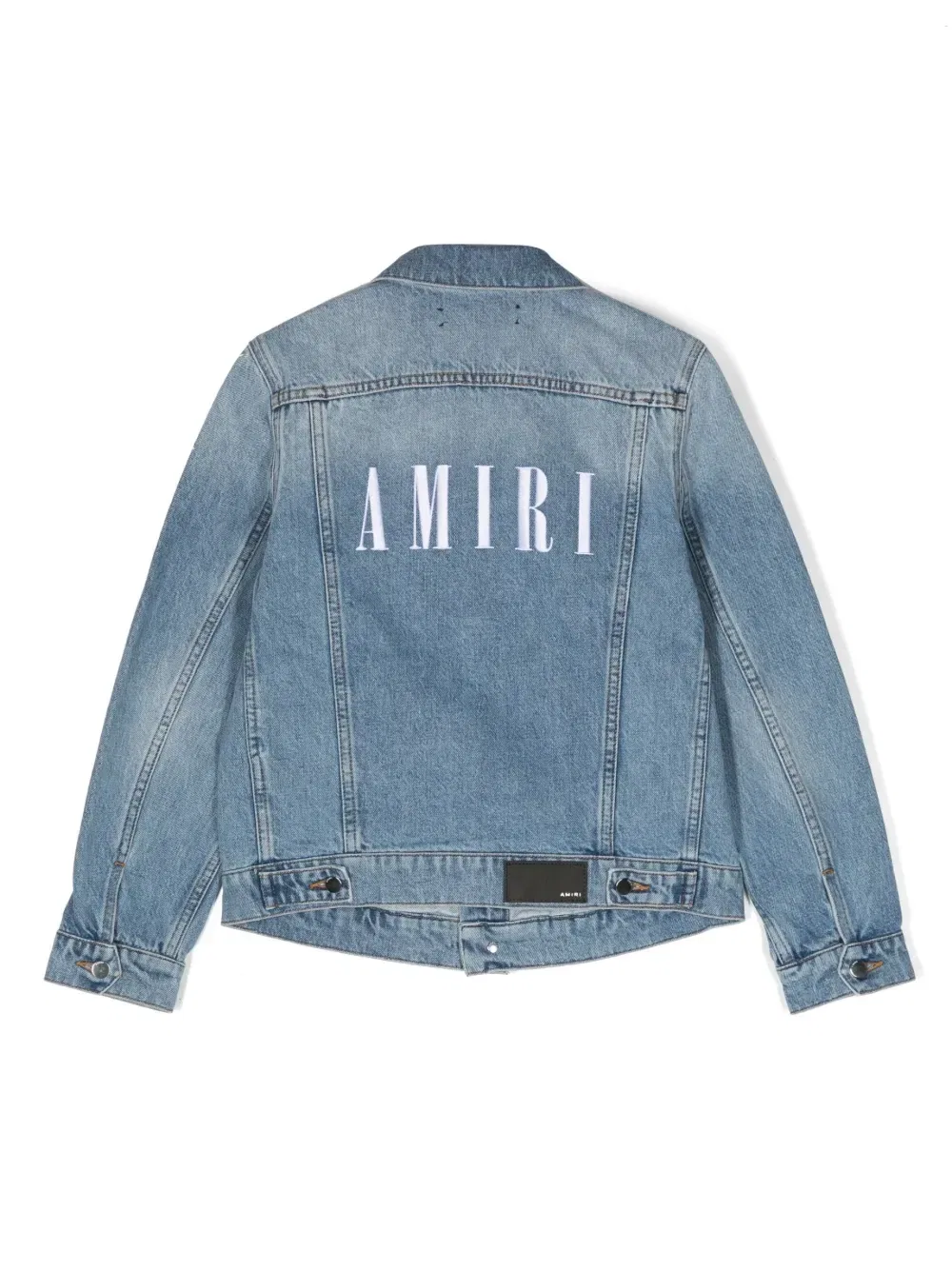 Джинсовая куртка с логотипом Amiri Kids, синий — фото 2
