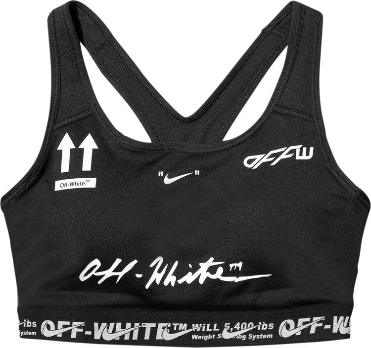 

Бюстгальтер Nike Women's x Off-White NRG As Bra 'Black', черный