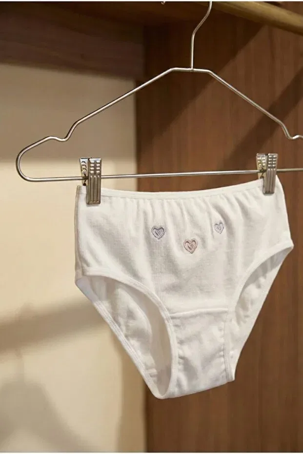 Детские трусы для девочек хлопковые 5 шт Tutku, White — фото 4