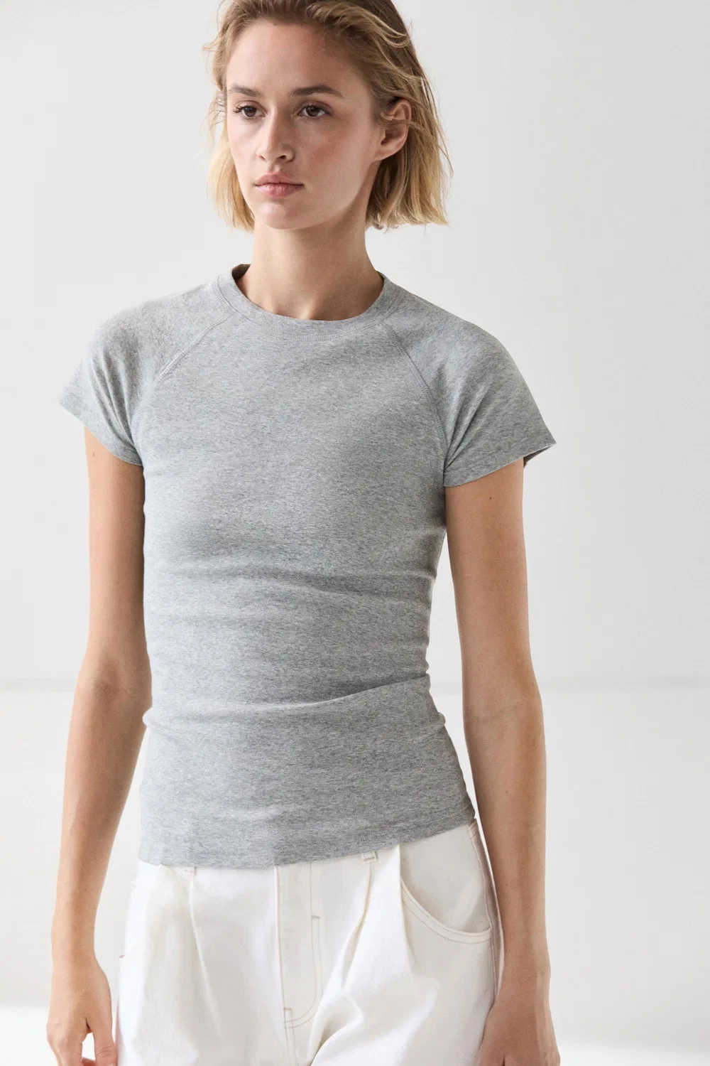 Футболка Massimo Dutt Short Sleeve Raglan, серый
