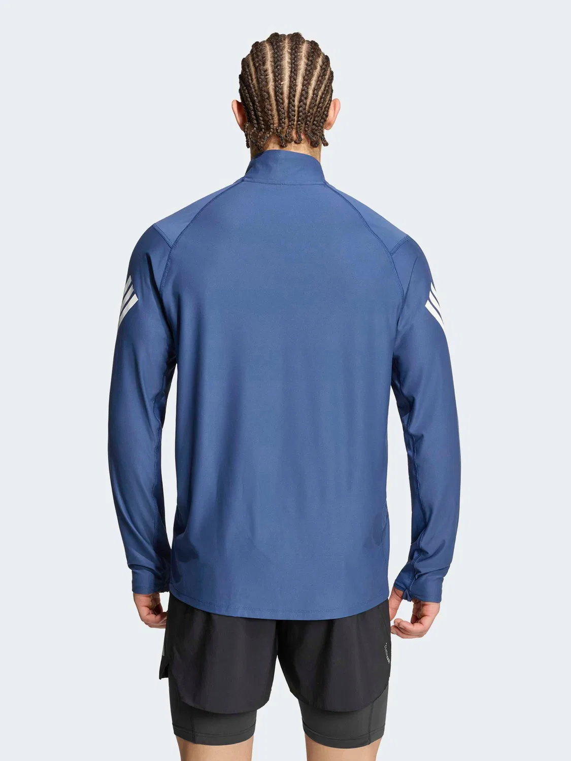 Толстовка для бега adidas Adi365 Running Iconic Half Zip Hoodie, синий — фото 2