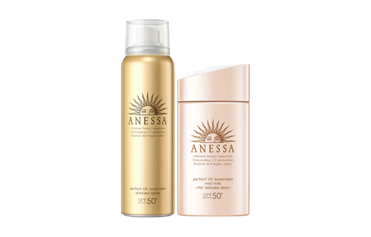 Набор косметики Anessa: солнцезащитный спрей SPF50+, 60 мл+ солнцезащитный крем, 60 г — фото 2