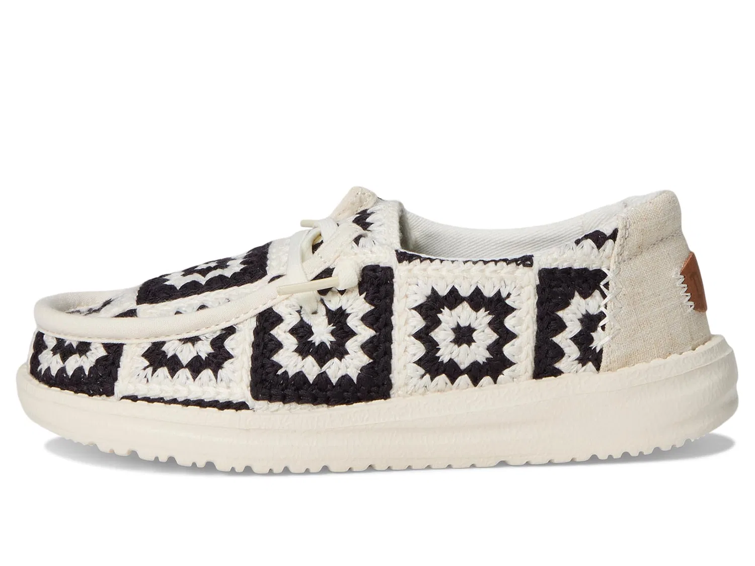 Детские кроссовки для девочек с принтом Wendy Boho HEYDUDE, Black Multicolor — фото 4