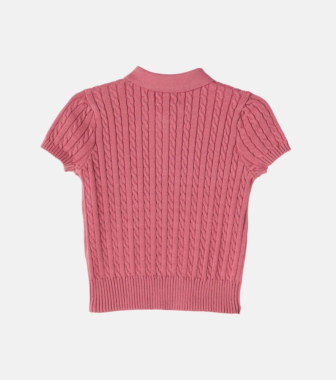 Рубашка-поло крупной вязки Polo Ralph Lauren Kids, розовый — фото 3