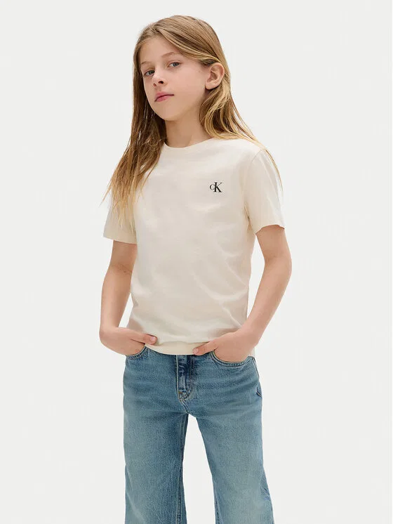Комплект футболок regular fit Monologo Calvin Klein Jeans, бежевый