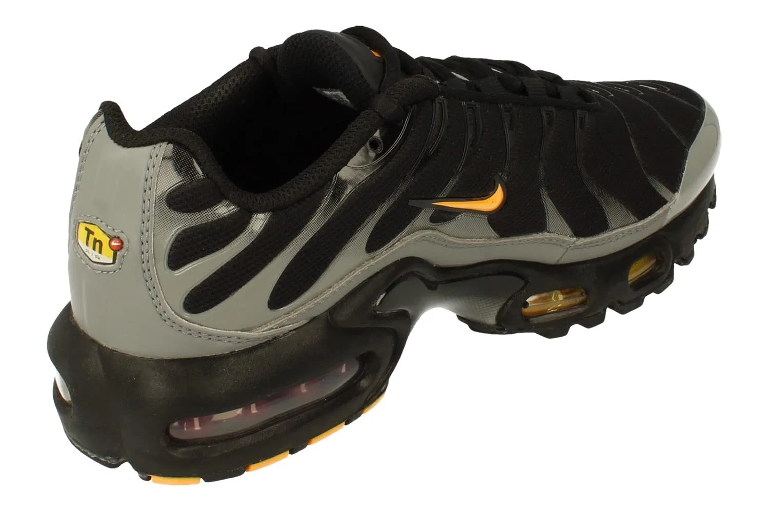 Детские кроссовки для мальчиков с сетчатым верхом NIKE Air Max Plus DC0961 NIKE, Black Laser Orange — фото 3