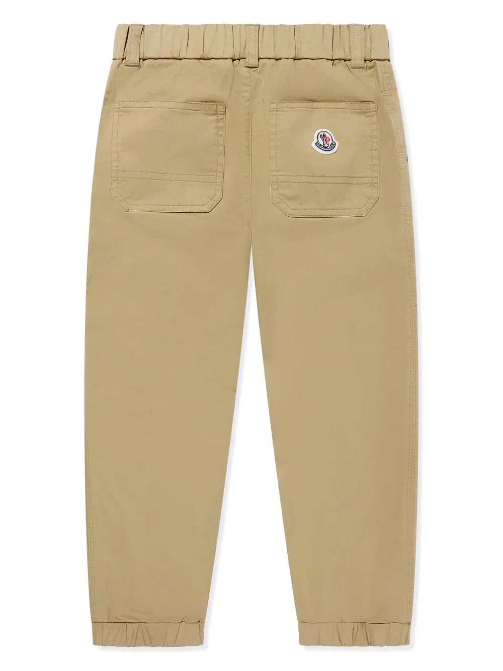 Брюки хлопковые из габардина Kids Cotton Gabardine Trousers Moncler, Cognac — фото 2