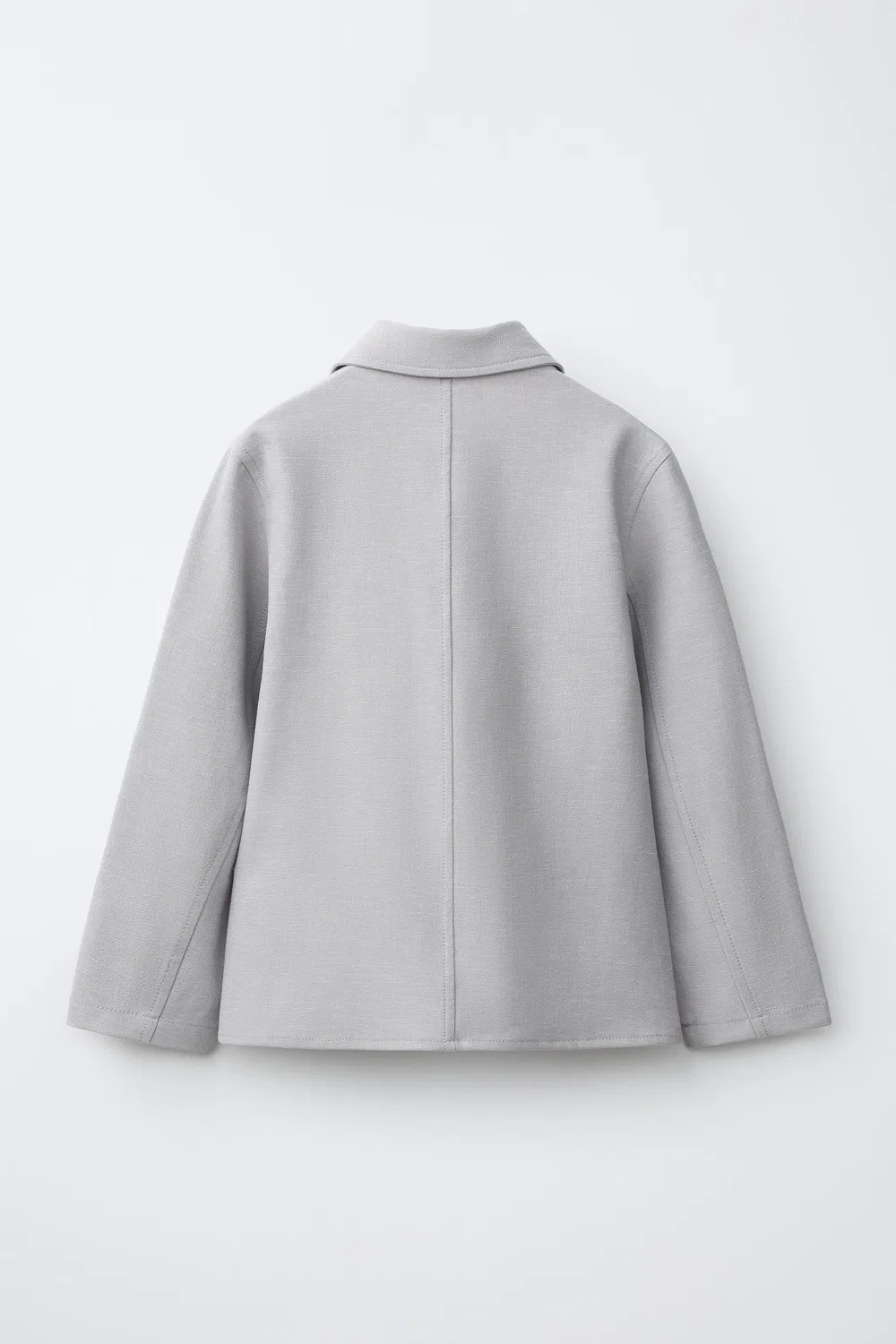 Рубашка-куртка с карманом ZARA, Pearl grey — фото 2