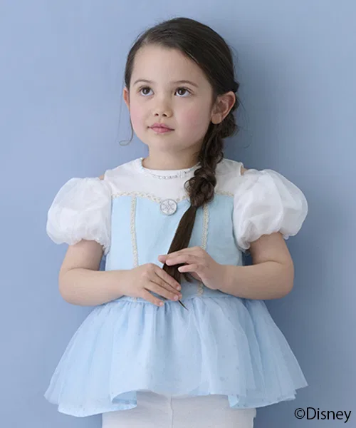 Детская туника для девочек с принтом Дисней Petit Main, Light Blue