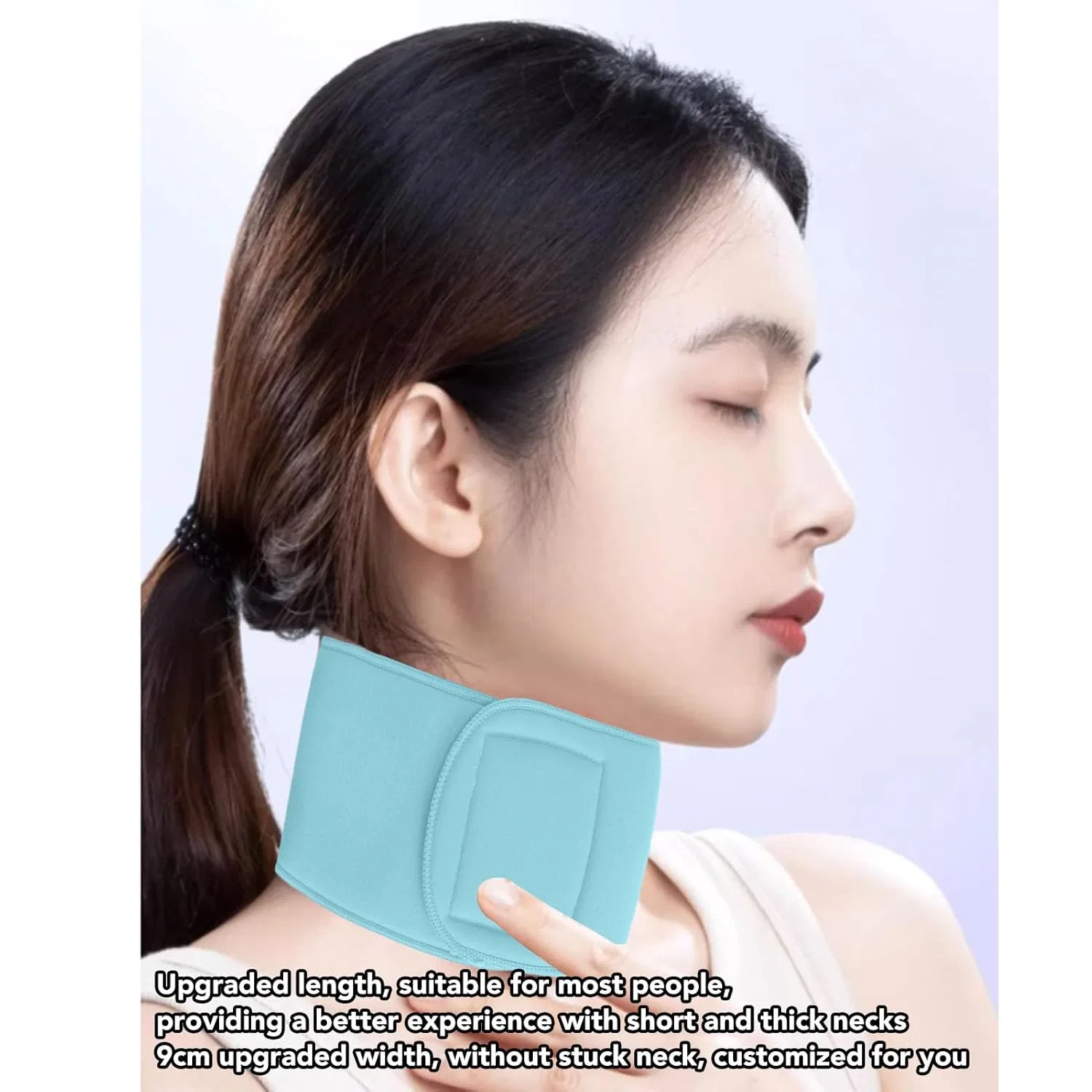 Гелевая накладка на шею LJCM, набор 2 шт, Anti-Ageing, BLUE — фото 4
